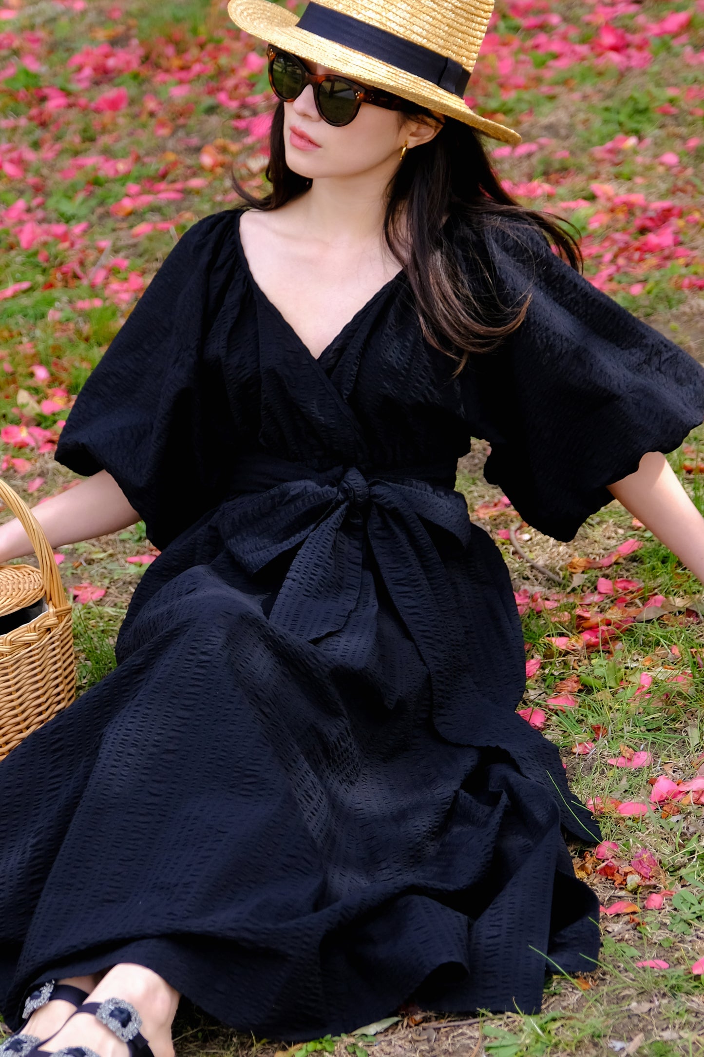 残りわずか【再入荷】Suzuran Dress 01 Black