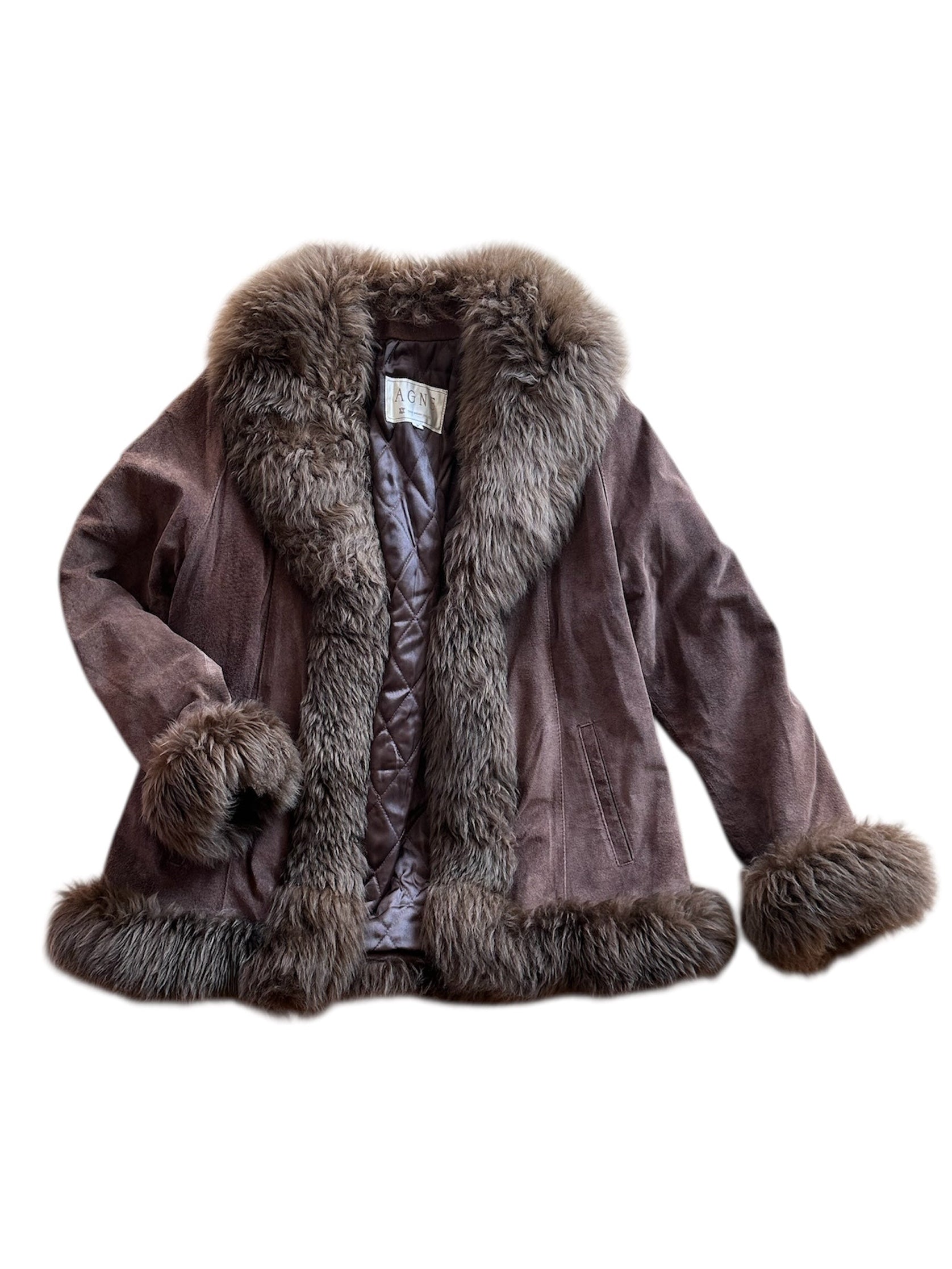 Vintage Line】Brown Fur Trim Coat（送料無料) – Matoy