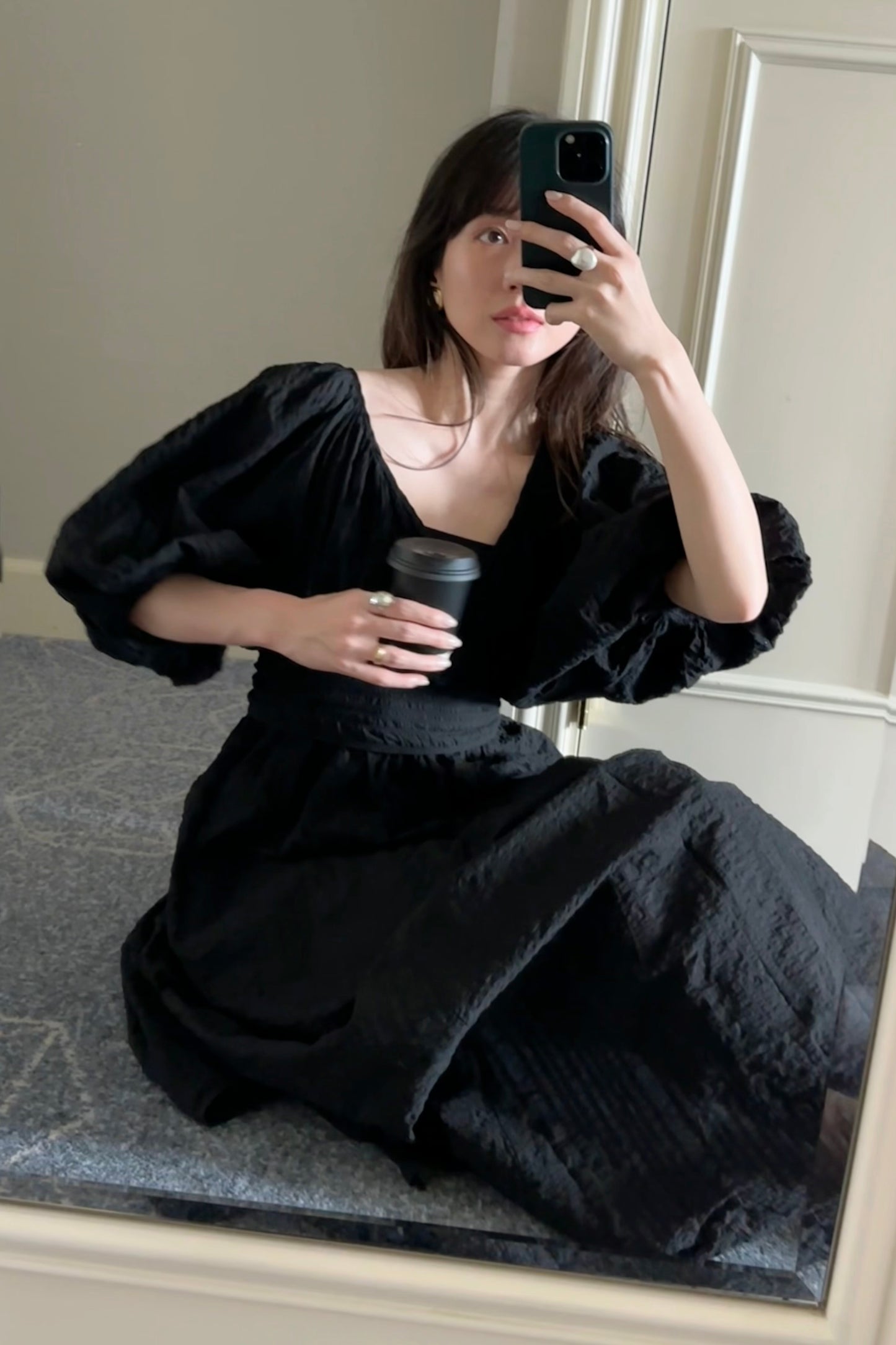 残りわずか【再入荷】Suzuran Dress 01 Black