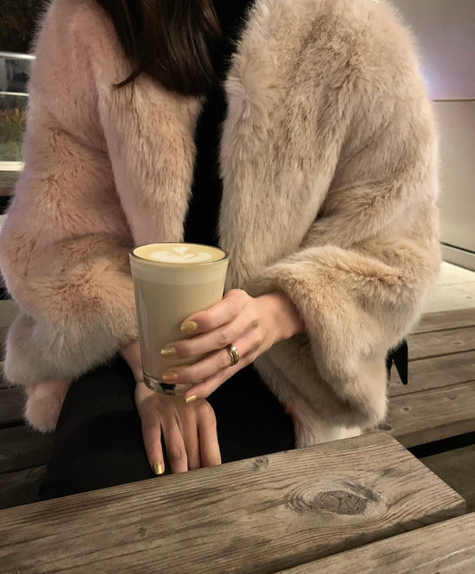 【Vintage Line】Pink Fur Jacket（送料無料)