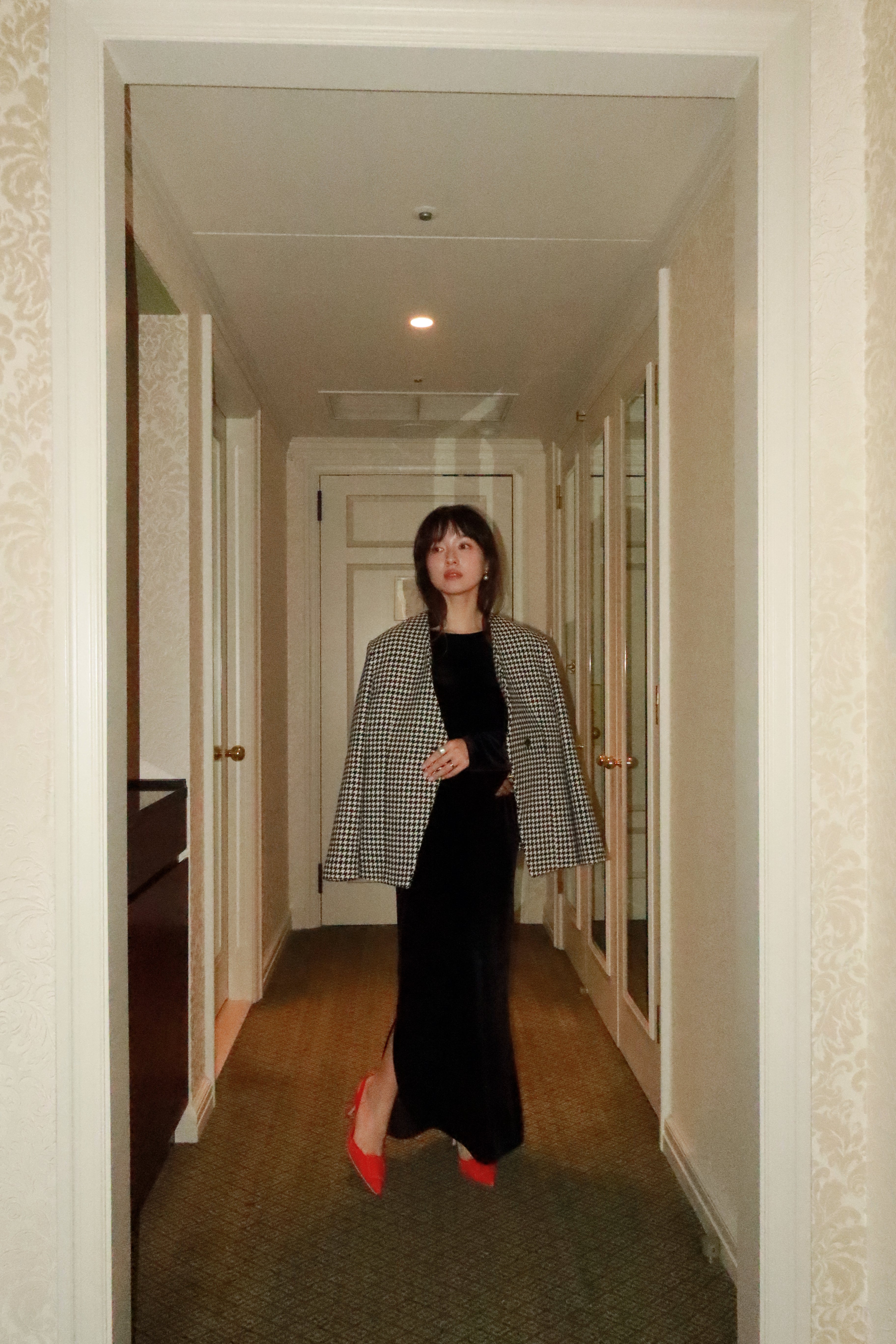 ちった。matoy ノーカラージャケット 完売】ICON JACKET〈black chidori〉 – Matoy